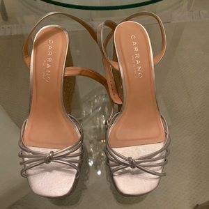 Carrano silver wedges